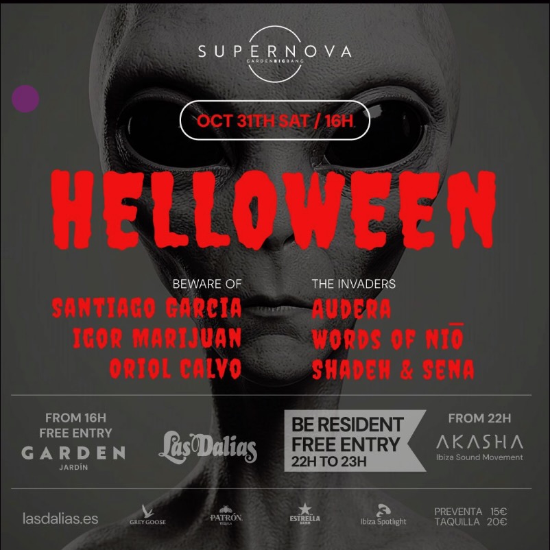 White Ibiza Calendar: Supernova x Halloween at Akasha Ibiza